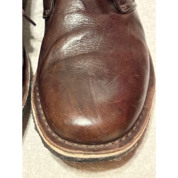 UGG Leighton Men’s Size 11 Crinkly Brown Leather Chukka Boots PLZ READ - Picture 12 of 16